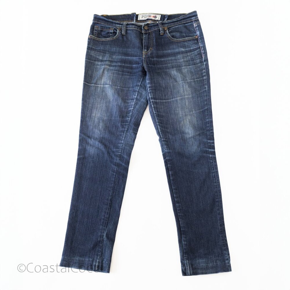 Pink By Victoria's Secret Blue Jeans Size 10 L Cotton Casual Distressed 70817